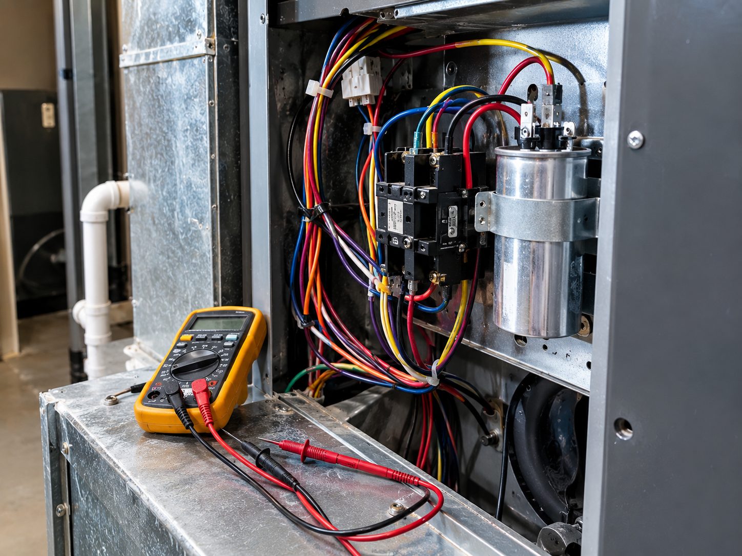 HVAC diagnostics and parts replacement